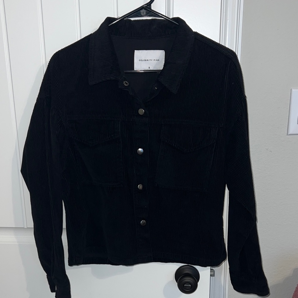 Celebrity Pink Black Corduroy Jean Jacket - Picture 3 of 6